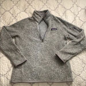 Classic grey Patagonia pullover with zip